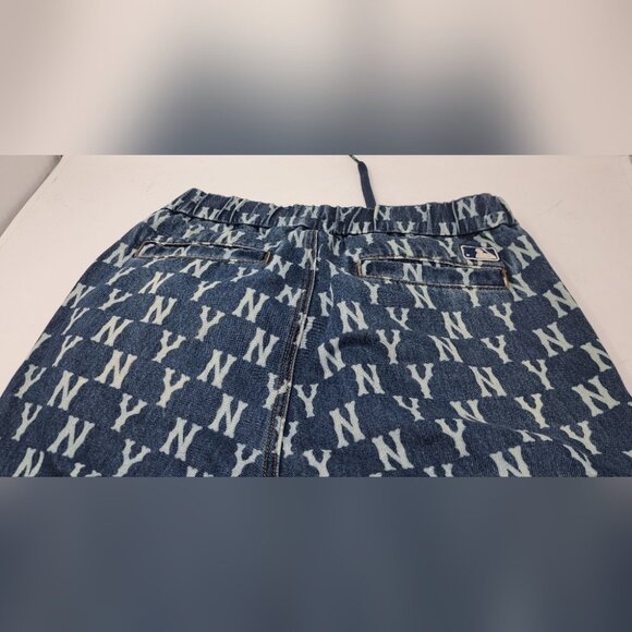 MLB New York Yankees Denim Cargo Jeans Pants Joggers Unisex Medium 32-34 Waist - Picture 8 of 15